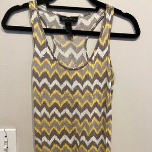 INC International Vintage Sequined Tank Long Top Chevron small